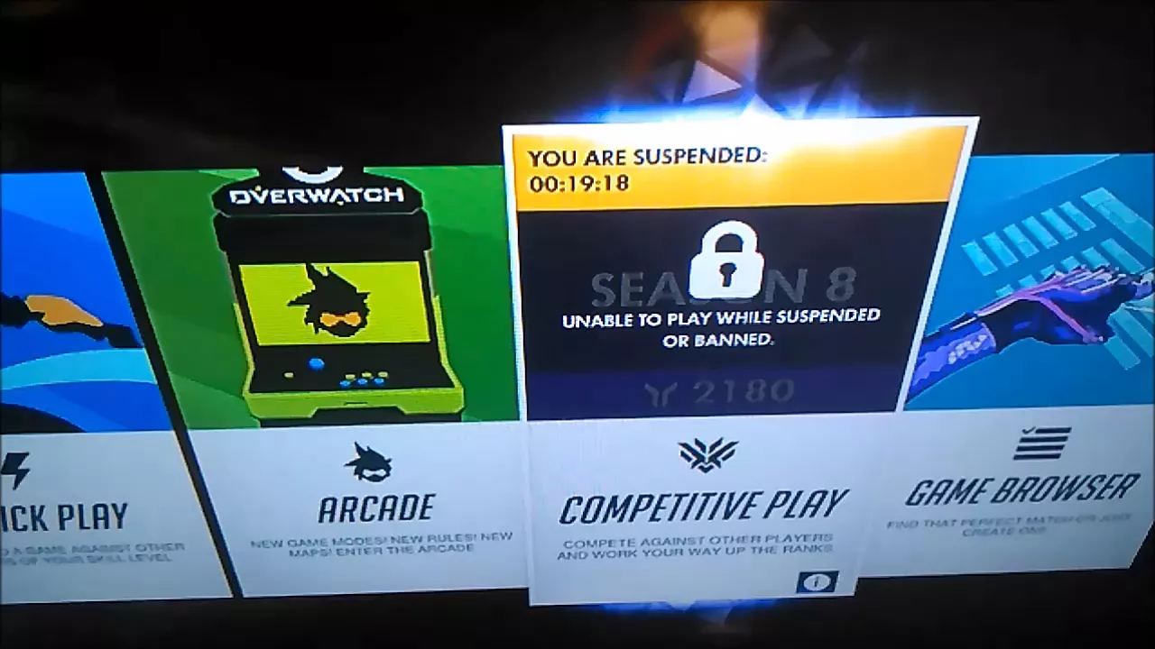 Tamers12345 BANNED from OVERWATCH